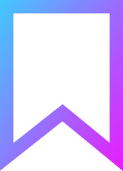 Poster - Bookmark icon in gradient colors. Favorite signs illustration.