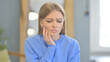 © stockbakers - Sick Woman having Toothache Infection, Tooth Pain
