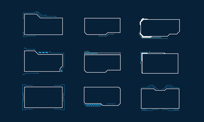 Poster - abstract sci fi frame template layout design concept background. vector illustration.