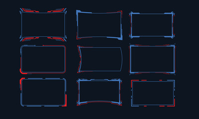 Poster - abstract sci fi frame template layout design concept background. vector illustration.