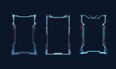 Poster - abstract sci fi frame template layout design concept background. vector illustration.