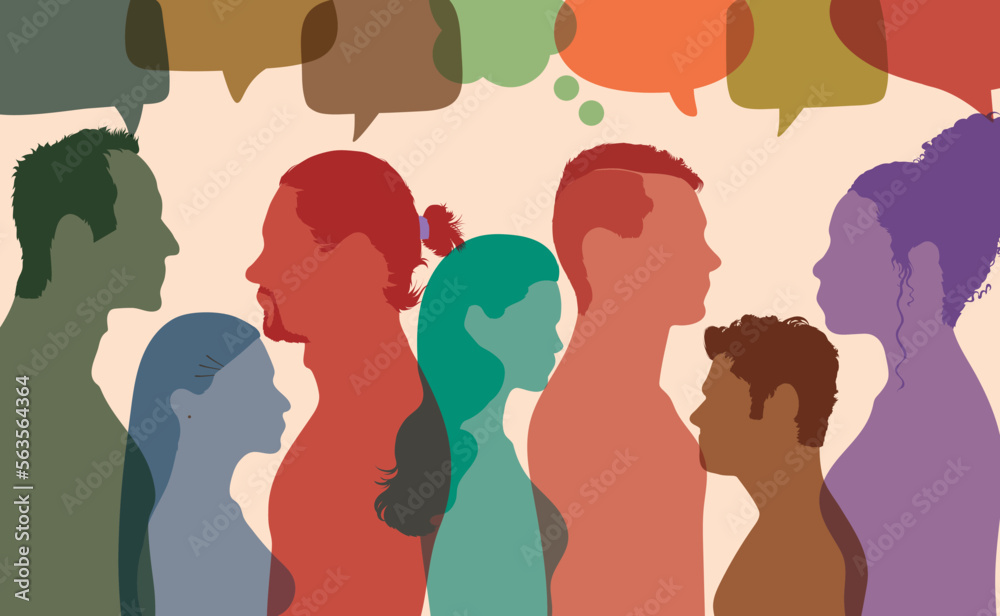 People from diverse backgrounds communicating and sharing ideas and ...
