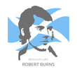 Robert Burns Night 25th January Scottish heritage festival. Vector vintage illustration
