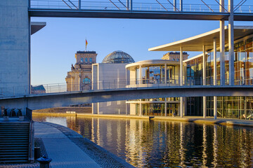 Federal Parliament Buildings in the Government District of Berlin