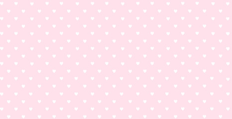 Wall Mural - Pink background with hearts print vector illustration.