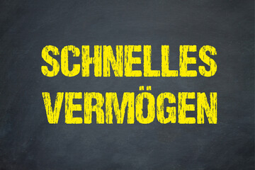 Poster - schnelles Vermögen