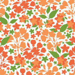 Vector bright seamless pattern. Hand drawn illustration.