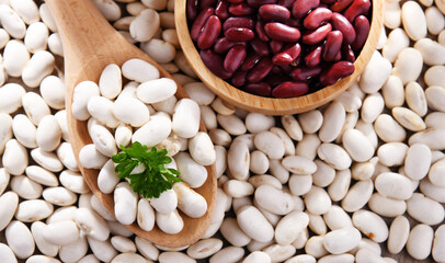 Wall Mural - Composition with dried beans on the table