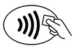 Leinwandbild Motiv Wireless pay sign, icon, symbol transparent background. Contactless payment. Near-field communication (NFC) concept icon. Contactless payment.