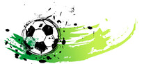 Soccer, Football, Illustration With Paint Strokes And Splashes, Grungy Mockup, Great Soccer Event