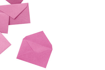 Wall Mural - open one of the scattered pink envelopes
