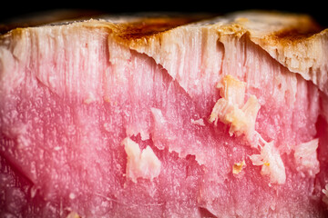 Canvas Print - Steak tuna grilled. Macro background. 