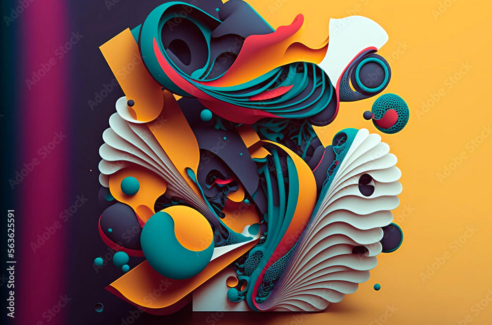 Geometric Mastery: A Vector Art Design of a Background with Abstract ...