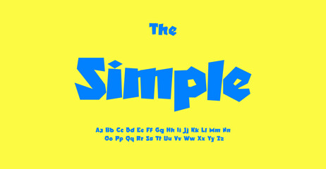 Poster - Simple raw alphabet, bold cartoon letters, uneven font for unique logo, funny headline, streetwear typography, thank you phrases. Vector typographic design
