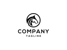 Horse Head Silhouette Logo Design