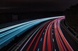 Speed Traffic - Highway at Night - Cars - Nachtverkehr auf Autobahn - Light Trails - Datenautobahn - Speeding - German - Ecology - Long Exposure - Light Trails - High quality photo	
