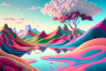 Wall Mural - surreal  landscape