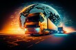 Logistics and transportation within the digital realm with Generative AI technology.