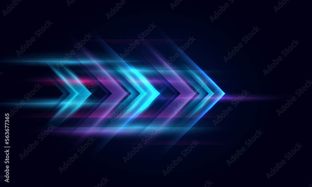 Modern abstract high-speed movement. Colorful dynamic arrows motion on ...