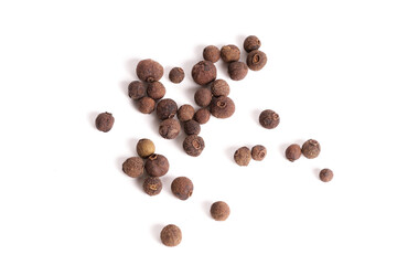 Poster - Black allspice in pea isolated on white background