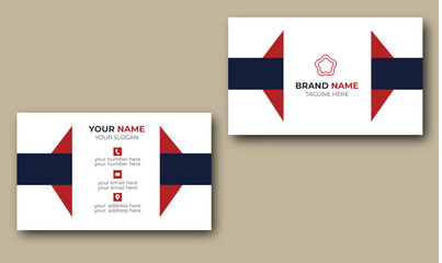 Wall Mural - red color business card, simple business card, nice business card