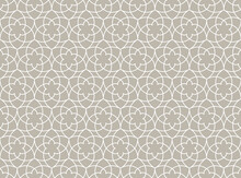 Arabic Abstract Floral Seamless Pattern With Intersecting Lines Vector Illustration