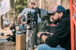 © Anna - The focusing device turns focus on the set. The fokuspuler checks the sharpness of the frame of the playback during the filming of a movie