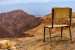 Góry punkt widokowy krzesło Jordania