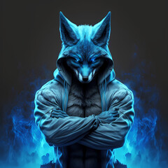  Evil Fox with hoodie