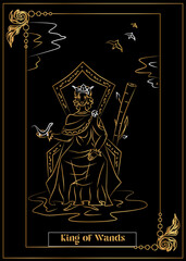 Wall Mural - the illustration - card for tarot - King of Wands.