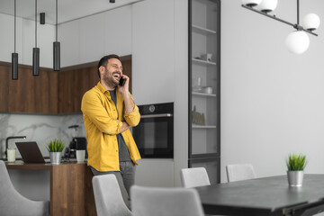 Young creative man working at home office