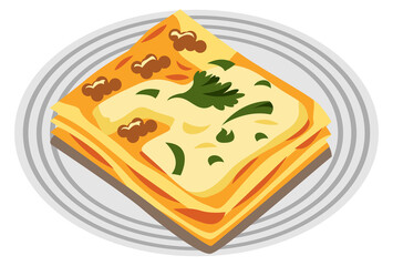 Wall Mural - lasagna png graphic clipart design