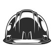 Business builder hard hat from new construction and remodeling house in vintage monohrome style illustration