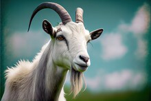 Goat With Horn At Green Pasture  2 4.jpg