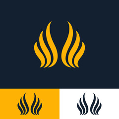 Aufkleber - letter W shape logo template with abstract wings, logo with modern and futuristic style vector eps format