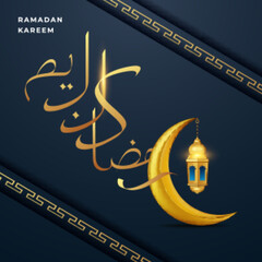 Wall Mural - ramadan kareem greeting card with islamic ornament vector illustration