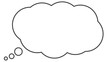 シンプルな雲形の吹き出し（白背景）