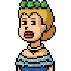 Poster - pixel art sweet lady dress