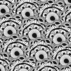 Wall Mural - hand drawn floral pattern