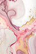 © Arini Rusda - Abstract Alcohol Ink with Pink Gold Accent Marble Texture Background created by Generative AI