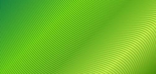 Aufkleber - Green waves background 3d lines flow eco vivid lively gradient vector, bio wavy energy power swirl design frame template pattern graphic, brochure layout banner, wallpaper nature technology material