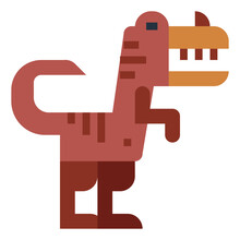 Ceratosaurus Flat Icon Style