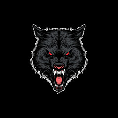 Wall Mural - Wolf Graphic Logo