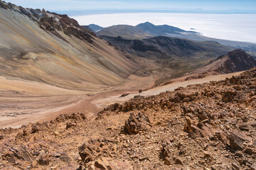 Wall Mural - volcanic crater erosion