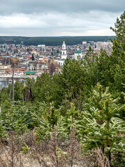 Wall Mural - view of the city of Sysert from the mountainside near the city