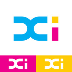 Aufkleber - letter abbreviation logo template with a simple style and easy to apply in various media, ector eps format