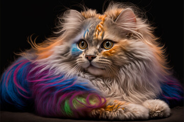  cat colorful