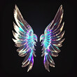 Holographic angel wings, generative AI