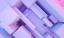 Illustration Of Gradient Cubes In Pastel Shades