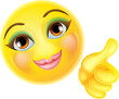 © Christos Georghiou - Happy Woman Emoji Emoticon Cartoon Icon Mascot
